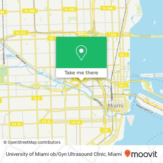 University of Miami ob / Gyn Ultrasound Clinic map
