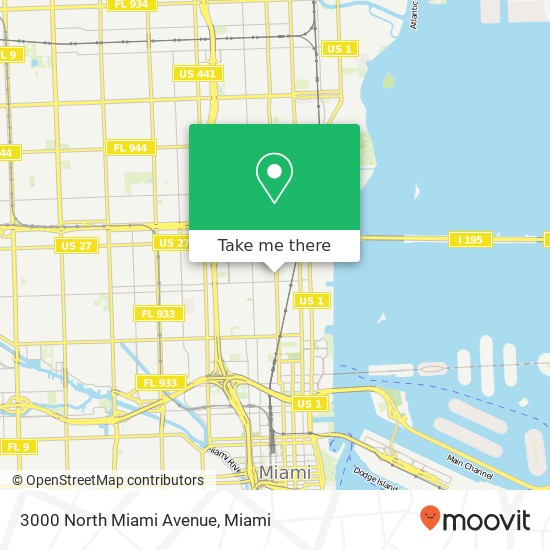 3000 North Miami Avenue map