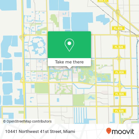 10441 Northwest 41st Street map