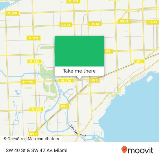 SW 40 St & SW 42 Av map