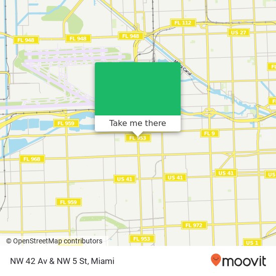 NW 42 Av & NW 5 St map