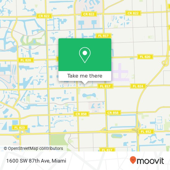 1600 SW 87th Ave map