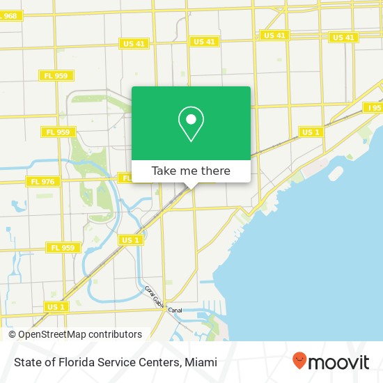 Mapa de State of Florida Service Centers