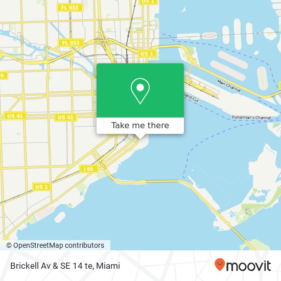 Mapa de Brickell Av & SE 14 te