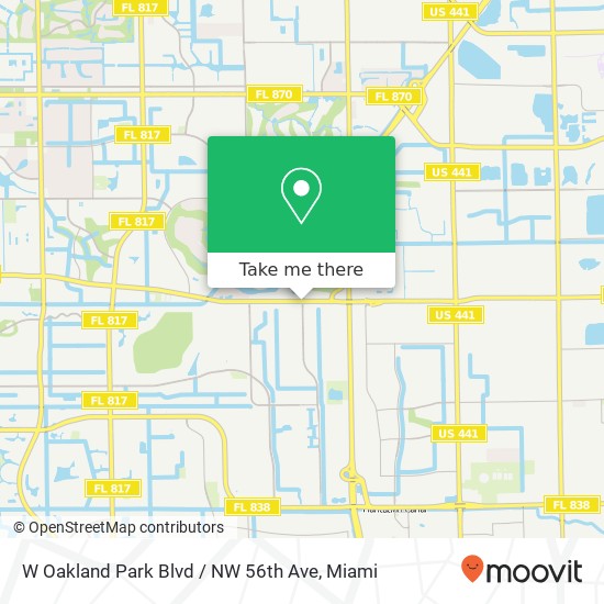 W Oakland Park Blvd / NW 56th Ave map