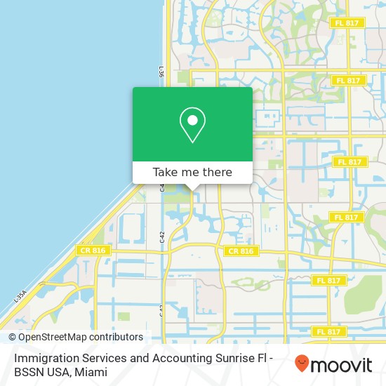 Immigration Services and Accounting Sunrise Fl - BSSN USA map