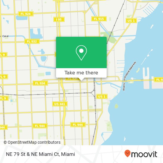 Mapa de NE 79 St & NE Miami Ct