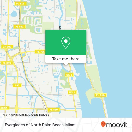 Mapa de Everglades of North Palm Beach