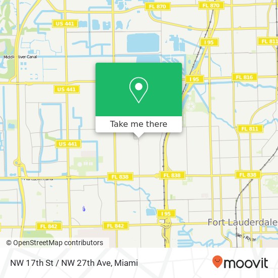 NW 17th St / NW 27th Ave map