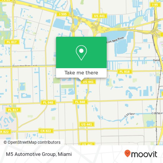Mapa de M5 Automotive Group