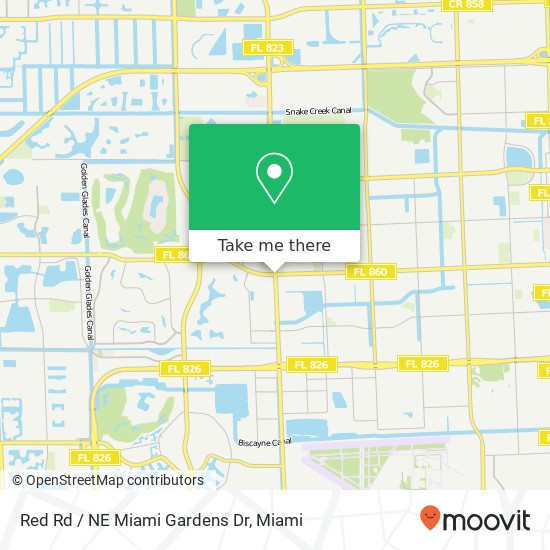 Red Rd / NE Miami Gardens Dr map
