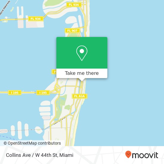 Collins Ave / W 44th St map