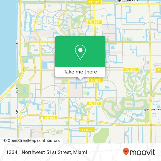 13341 Northwest 51st Street map