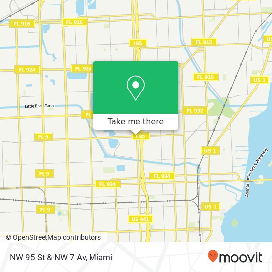 Mapa de NW 95 St & NW 7 Av