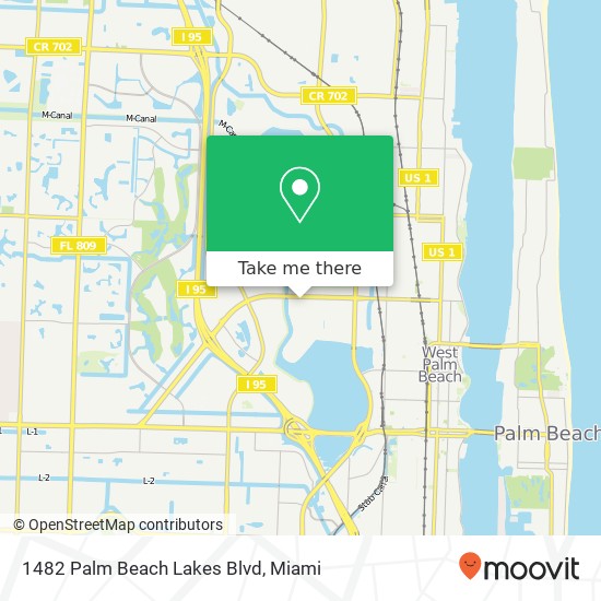 Mapa de 1482 Palm Beach Lakes Blvd