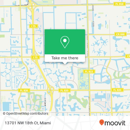 13701 NW 18th Ct map