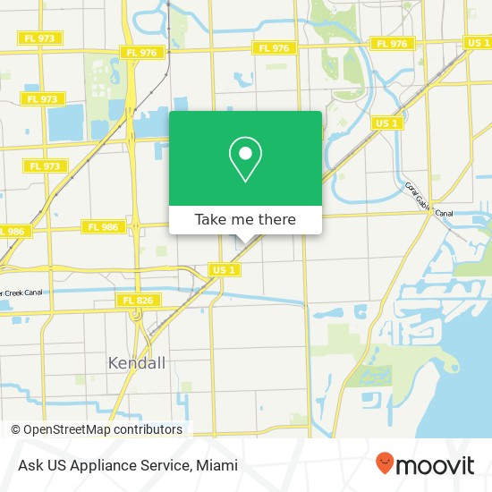 Mapa de Ask US Appliance Service