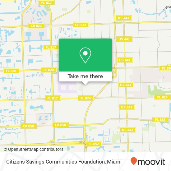 Mapa de Citizens Savings Communities Foundation