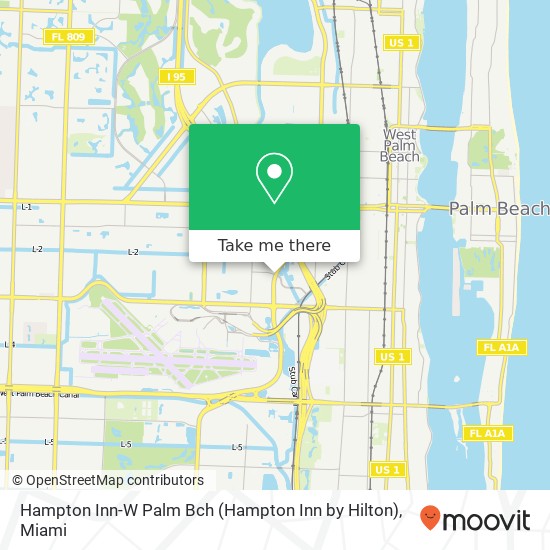 Mapa de Hampton Inn-W Palm Bch (Hampton Inn by Hilton)