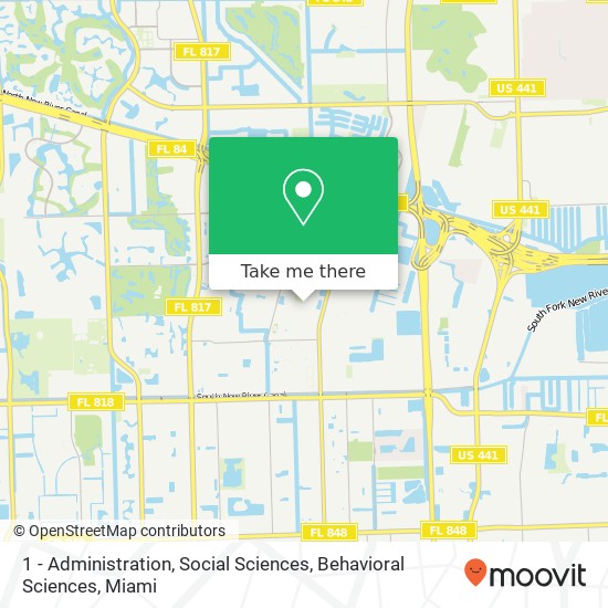 1 - Administration, Social Sciences, Behavioral Sciences map