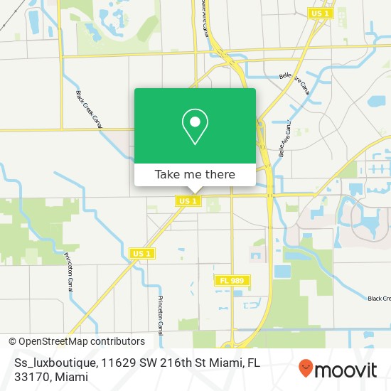 Mapa de Ss_luxboutique, 11629 SW 216th St Miami, FL 33170