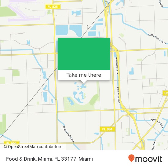 Mapa de Food & Drink, Miami, FL 33177