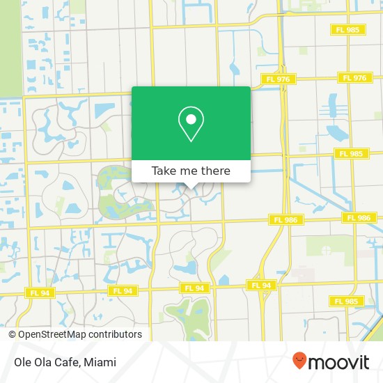Mapa de Ole Ola Cafe, SW 131st Path Miami, FL 33183