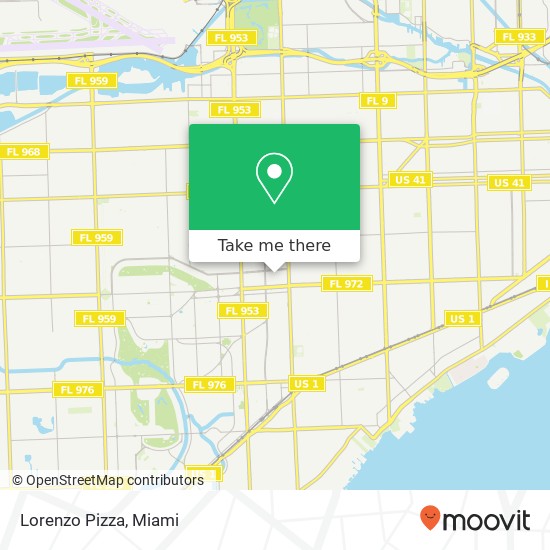 Mapa de Lorenzo Pizza, 127 Giralda Ave Coral Gables, FL 33134