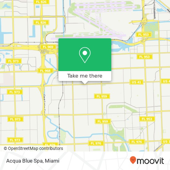 Mapa de Acqua Blue Spa, 6242 SW 8th St West Miami, FL 33144