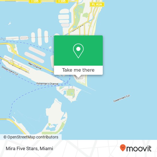 Mapa de Mira Five Stars, 801 S Pointe Dr Miami Beach, FL 33139