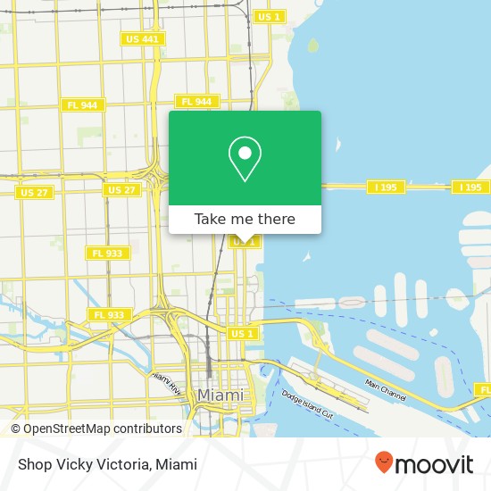 Mapa de Shop Vicky Victoria, 2401 Biscayne Blvd Miami, FL 33137