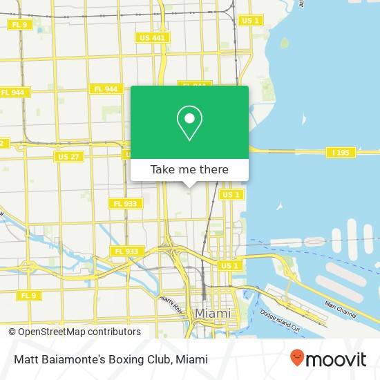 Mapa de Matt Baiamonte's Boxing Club, 222 NW 27th St Miami, FL 33127