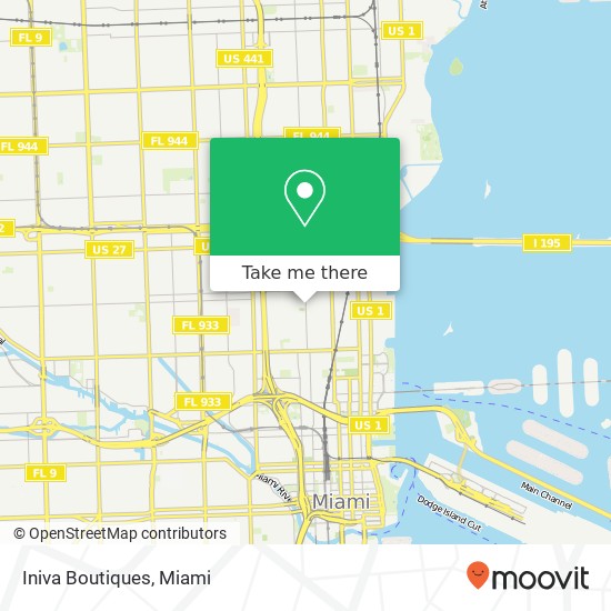 Mapa de Iniva Boutiques, 2621 NW 2nd Ave Miami, FL 33127
