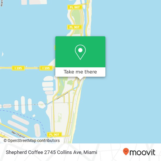 Mapa de Shepherd Coffee 2745 Collins Ave, 2745 Collins Ave Miami Beach, FL 33140