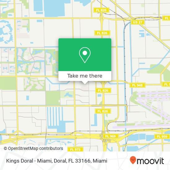 Mapa de Kings Doral - Miami, Doral, FL 33166