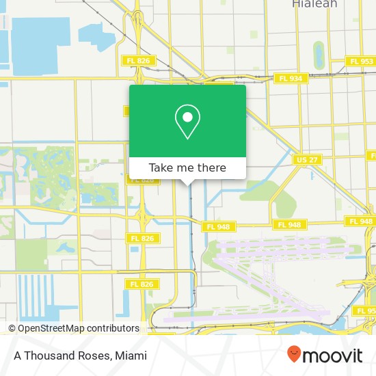 Mapa de A Thousand Roses, 4660 NW 69th Ave Miami, FL 33166