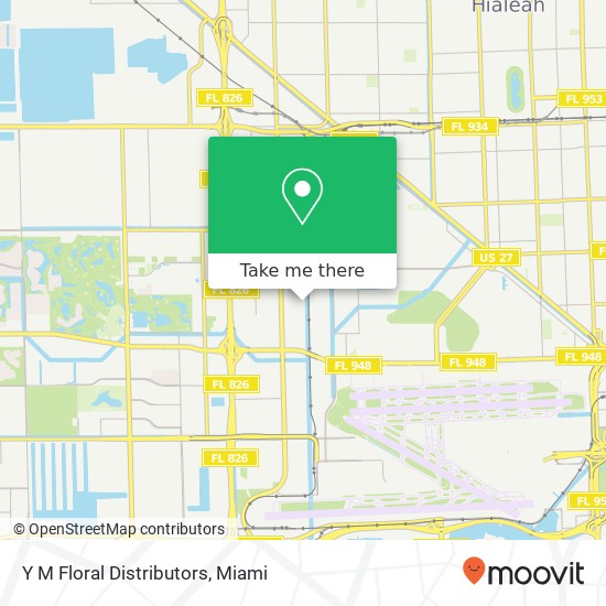 Mapa de Y M Floral Distributors, 4658 NW 69th Ave Miami, FL 33166