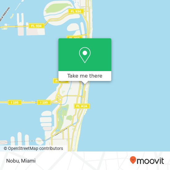 Mapa de Nobu, 4525 Collins Ave Miami Beach, FL 33140