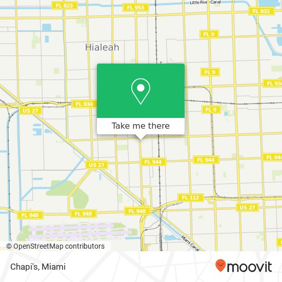 Mapa de Chapi's, 795 E 8th Ave Hialeah, FL 33010