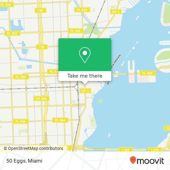 Mapa de 50 Eggs, 7350 Biscayne Blvd Miami, FL 33138