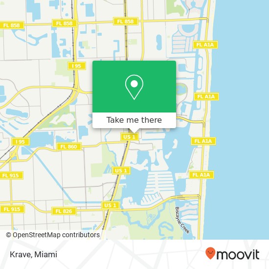 Krave, Miami, FL 33180 map