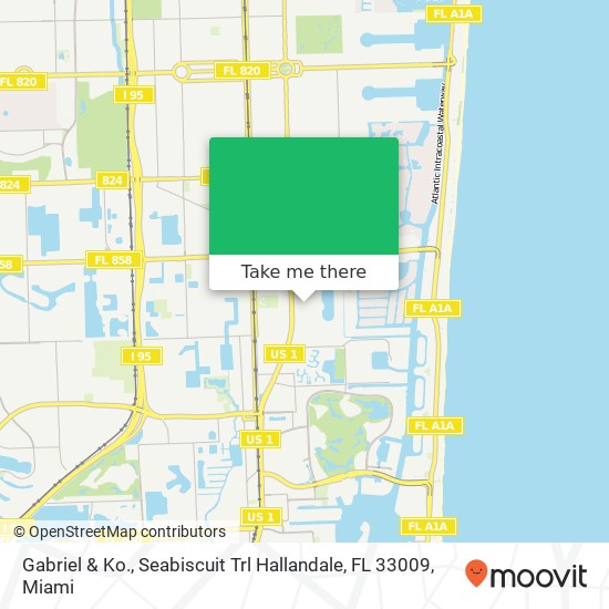 Mapa de Gabriel & Ko., Seabiscuit Trl Hallandale, FL 33009