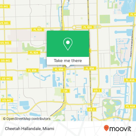 Cheetah Hallandale map