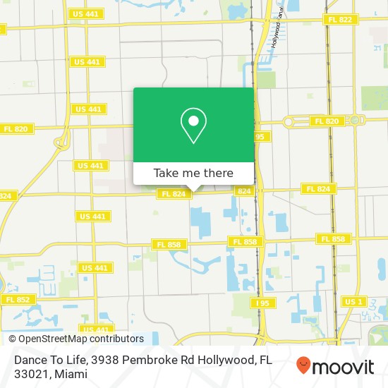 Dance To Life, 3938 Pembroke Rd Hollywood, FL 33021 map