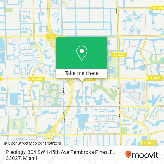 Mapa de Pieology, 304 SW 145th Ave Pembroke Pines, FL 33027