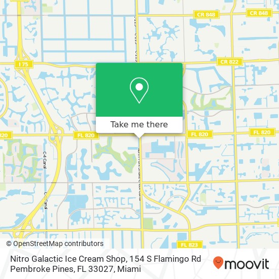 Nitro Galactic Ice Cream Shop, 154 S Flamingo Rd Pembroke Pines, FL 33027 map