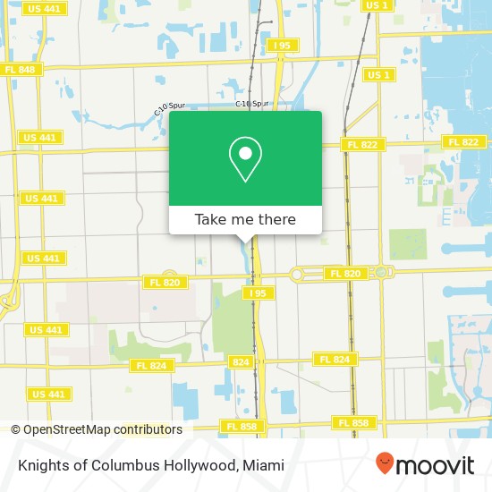 Knights of Columbus Hollywood map