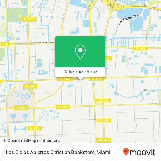 Los Cielos Abiertos Christian Bookstore map