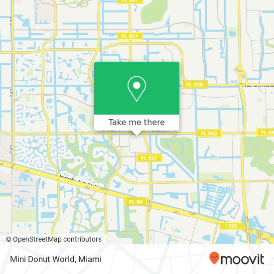 Mapa de Mini Donut World, 8000 W Broward Blvd Fort Lauderdale, FL 33324