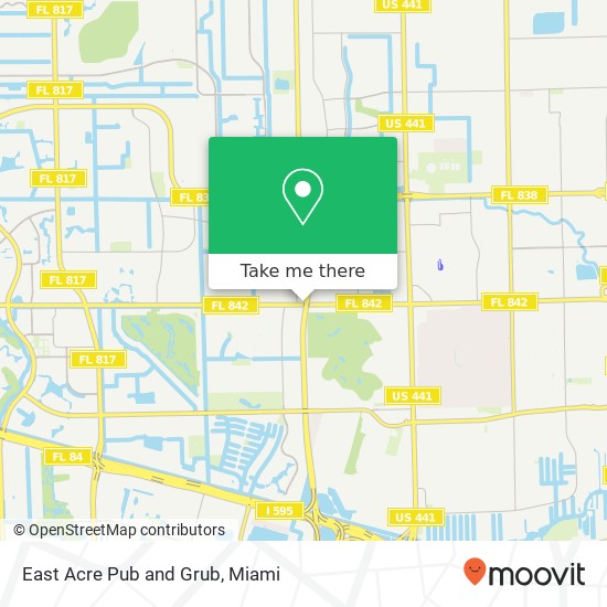 Mapa de East Acre Pub and Grub, 5219 W Broward Blvd Plantation, FL 33317